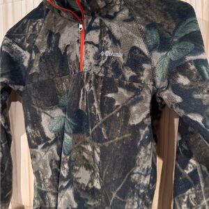 Columbia Camo Fleece Quarter Zip Sweater size small 6